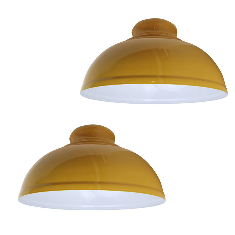 17cm H Metal Curvy Lamp Shade ( Uno ), Yellow