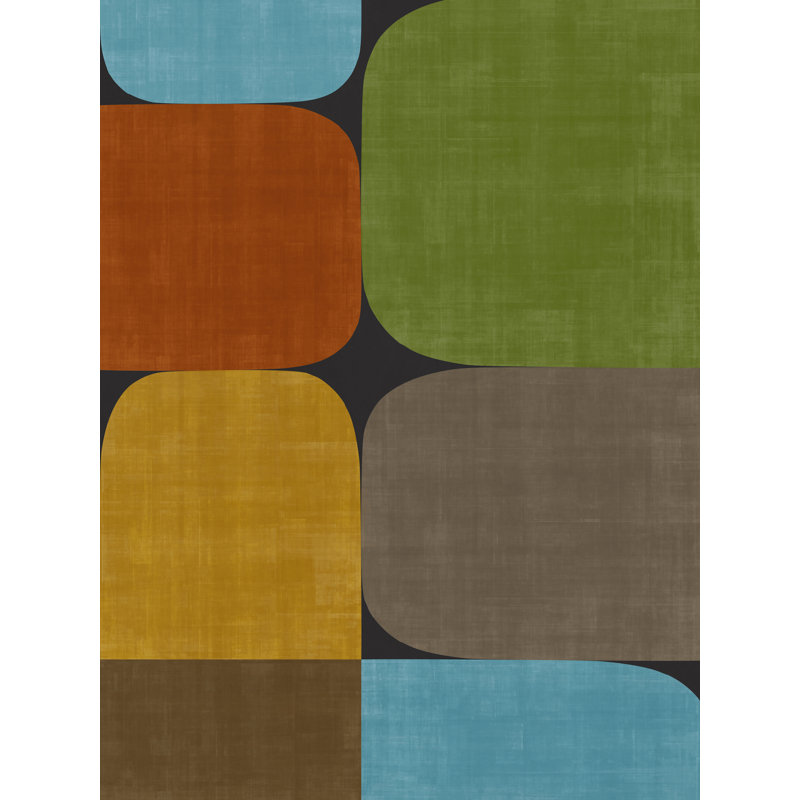 Blocks Print by Angel Estevez, 20" H x 16" W, Black Framed Paper