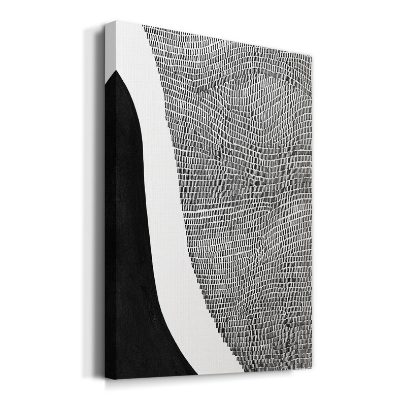 " Black & White Abstract I ", 12" H x 8" W x 1" D