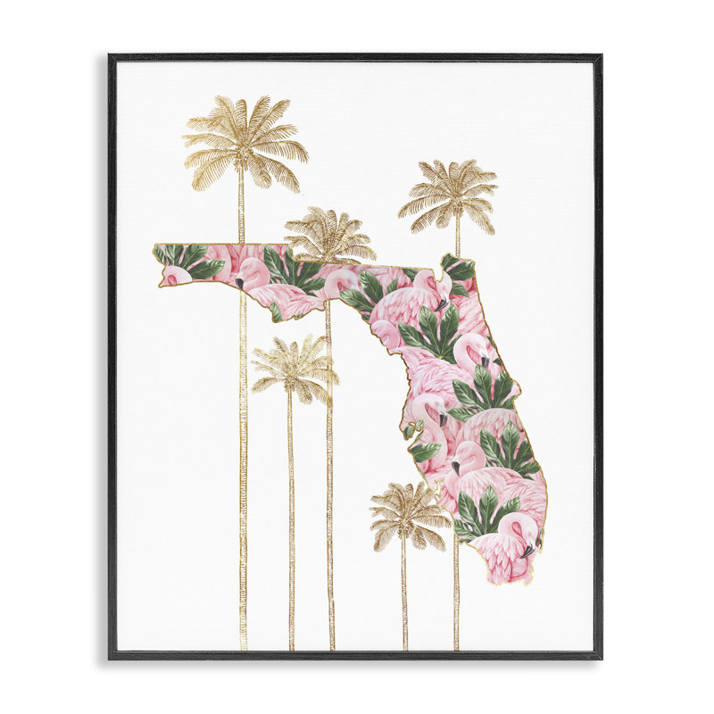 Flamant rose, art giclée par Ziwei Li, Giclée encadrée noir minuit, H 14 po x l 11 po