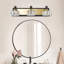 Luxueux luminaire de salle de bain sur miroir - Lampe murale en cristal et rouille moderne