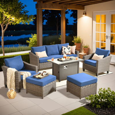 Eaker 6 Piece Seating Group with Cushions