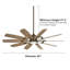 Ventilateur de plafond 65 lumières à DEL 65 po avec télécommande et ensemble d'éclairage inclus Barn 65-43006879
