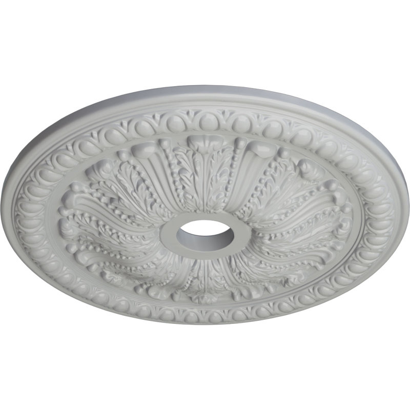 27 médaillon de plafond Tomango avec œufs et fléchettes de 27 7/8 po x 3 7/8 po x P 2 1/2 po (convient aux auvents jusqu'à 6 3/4 po)