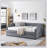 Daybed with Two Drawers Upholstered Sofa Bed