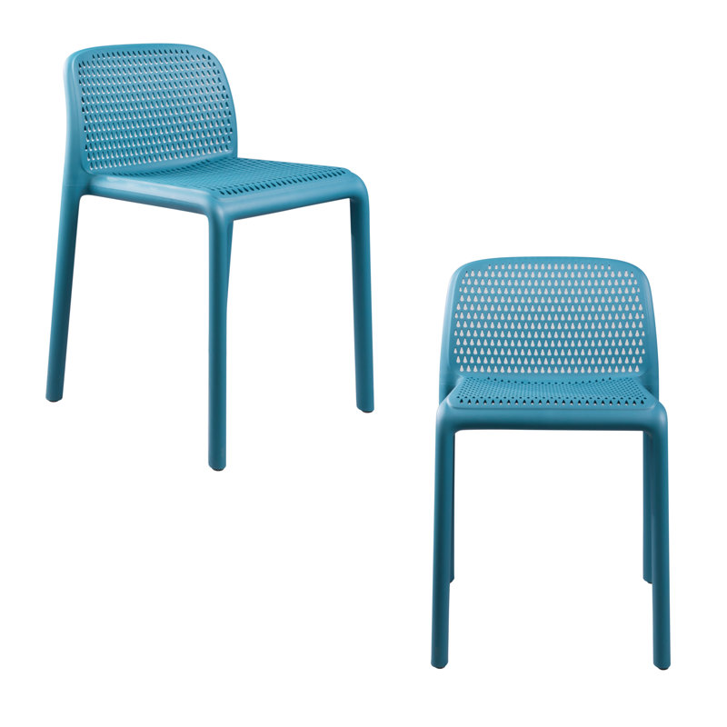 Birydiana Borel Dining Chair, Teal Blue, 2