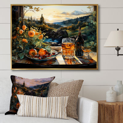 Repas de pique-nique, charme sur toile