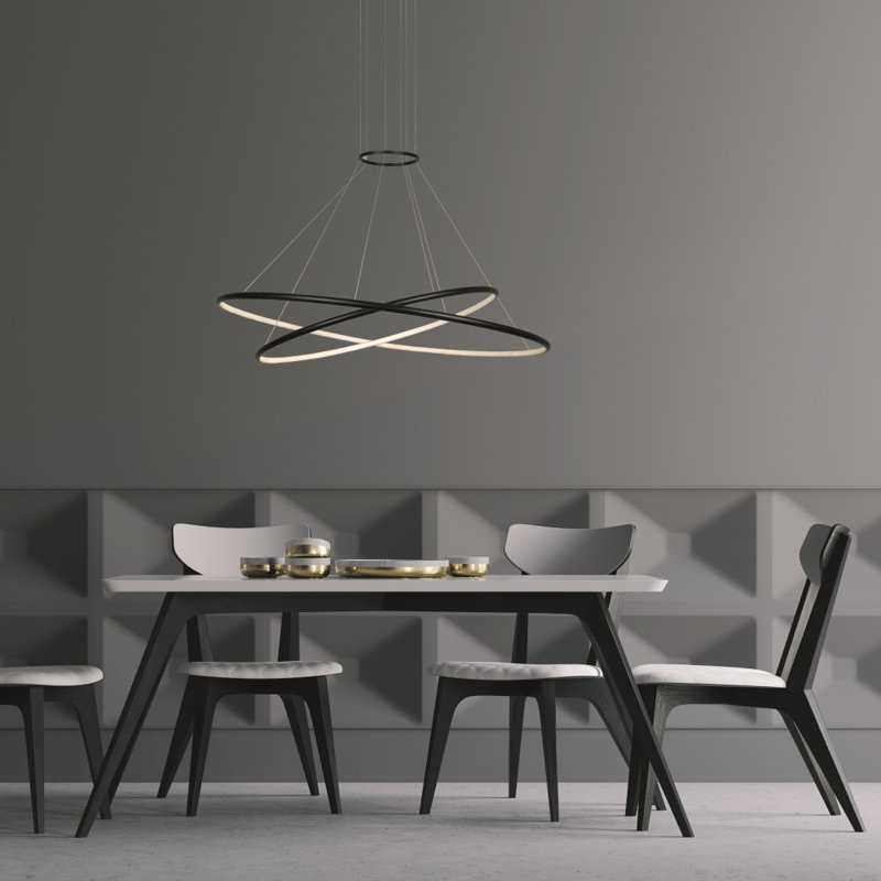 Demonte 1 - Light Black LED Geometric Pendant