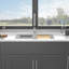 Évier de cuisine durable en quartz, encastré blanc moderne 30 x 19 pour les maisons