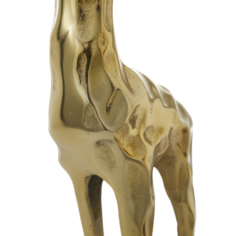 Eichhorn Aluminum Metal Giraffe Decorative Sculpture Set, Gold