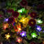 Ensemble de 2 guirlandes de fleurs solaires, guirlandes solaires 23 pieds et 50 guirlandes de fleurs de cerisier pour l'extérieur, la maison, la pelouse, le mariage, le patio, les fêtes et les fêtes - multicolore