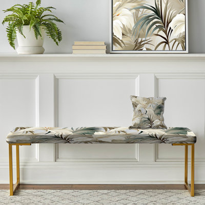 Banc rembourré or