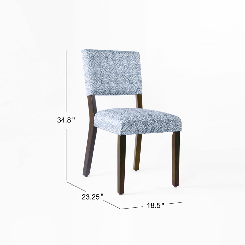 Aleka Open Back Dining Chair, Blue