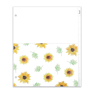 Sunflower Recipe Dividers Notecard
