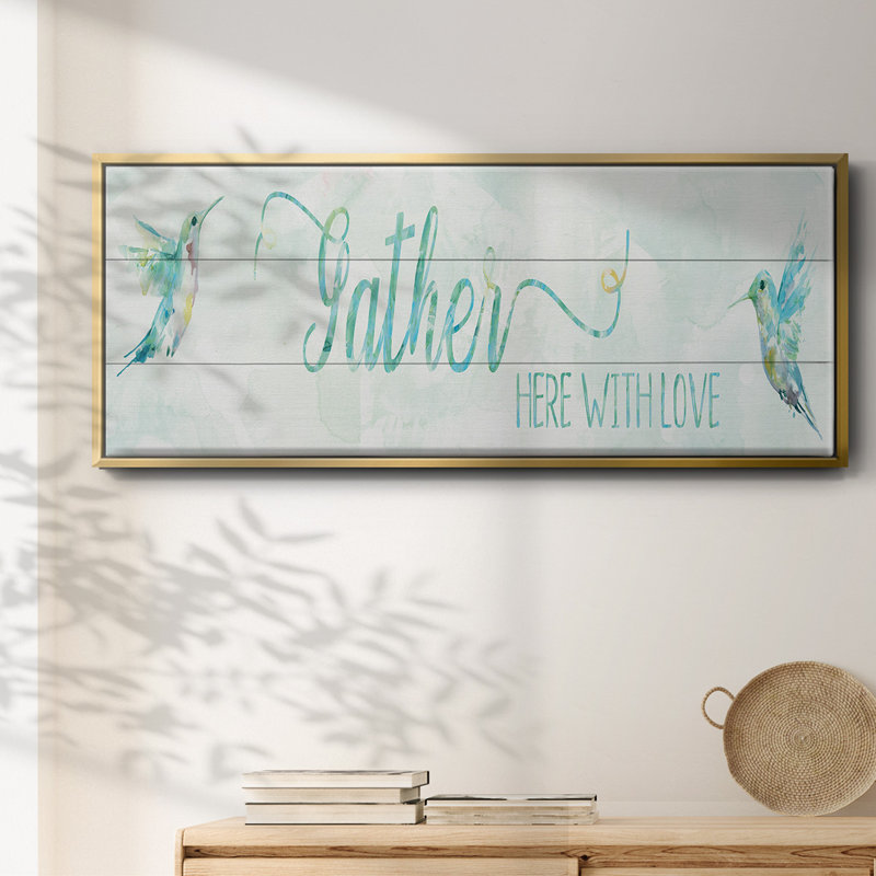 «Gather Here», toile encadrée, H 20 po x l 50 po