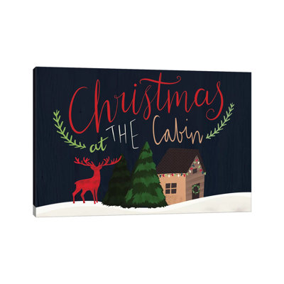 Cozy Christmas Cabin IV by Louise Allen - Wrapped Canvas Art Prints