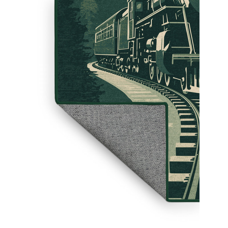 Tapis vert Eldred Mountain Rail Train, 5 x 8