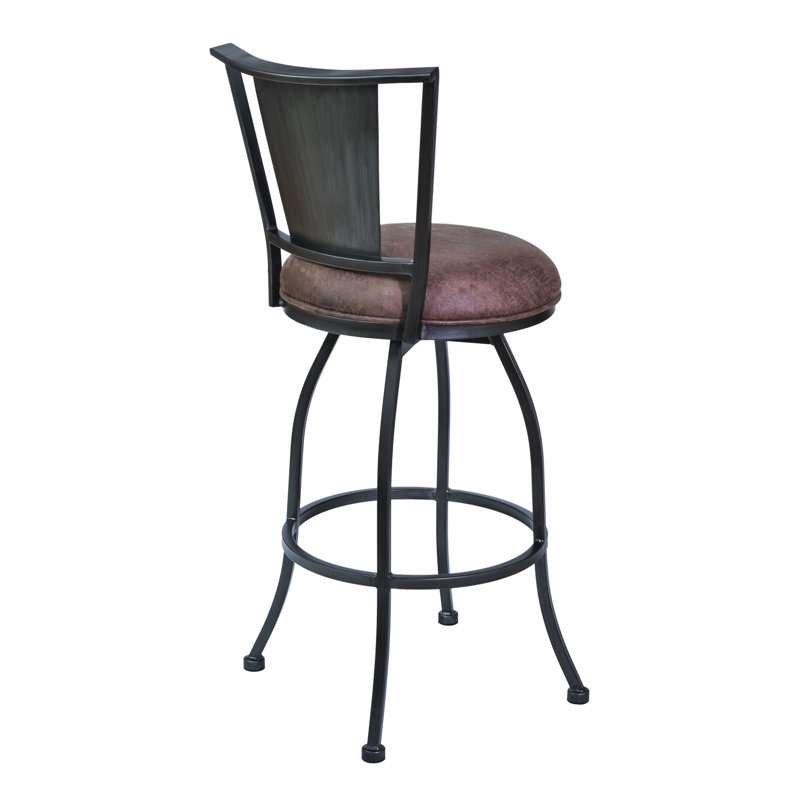 Dynasty 26 in. Swivel Mineral Metal Counter Height Bar Stool