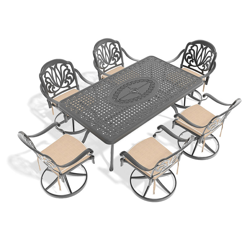 Meubles de jardin en aluminium coulé, 4