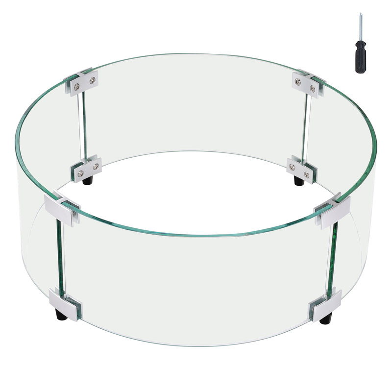 Circle Stainless Steel Fire Pit Accessory, 21.3cm H x 73.9cm W x 73.9cm D