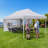 10'x10' Pop-Up Canopy Tent, Heavy Duty Oxford Fabric Commercial Gazebo with 4 Removable Sidewalls, Waterproof & UV-Resistant Instant Shelter, Stakes & Sandbags, for Parties, Trade Shows, Backyard(black)-109236290-111044839