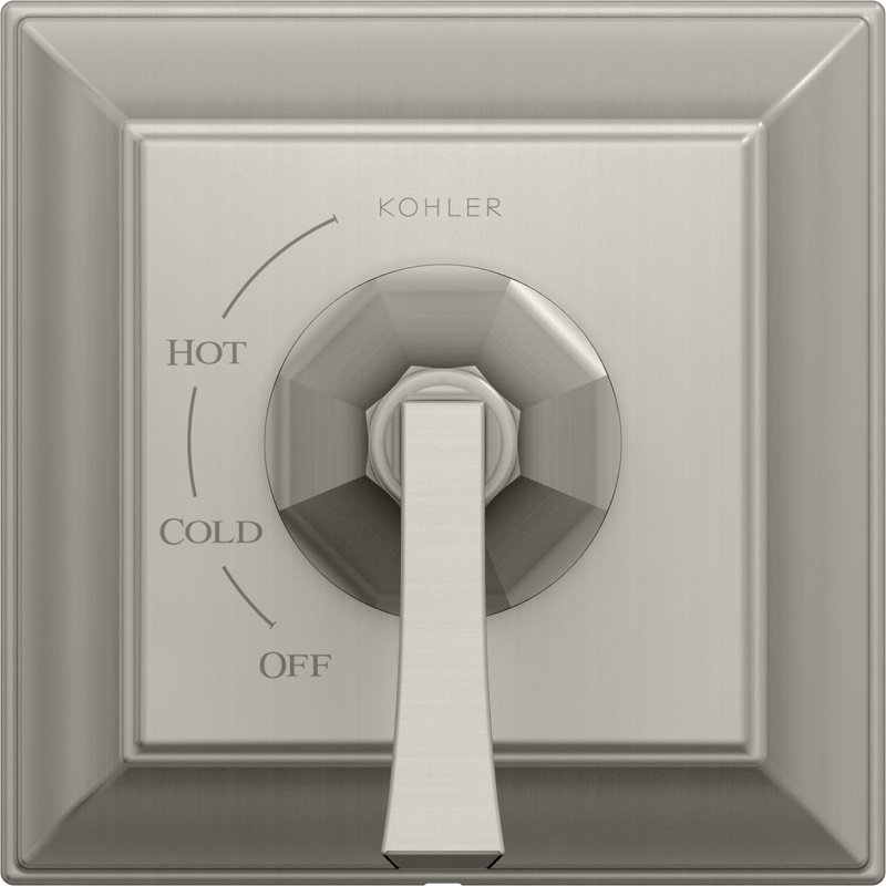 Memoirs® Stately Rite-Temp Valve Trim with Deco Lever Handle, Vibrant Brushed Nickel