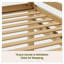 Lit simple mezzanine bas en chêne, structure en bois de pin massif convertible pour enfants