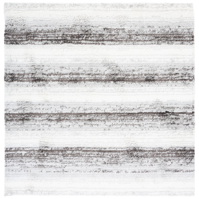Omaury Performance Striped Rug, Square 7'