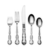 Strasbourg 5 Piece Sterling Silver Flatware Set, Service for 1