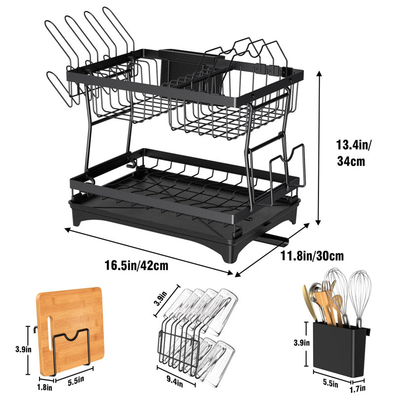 Delphin Adjustable Two Tier Dish Rack