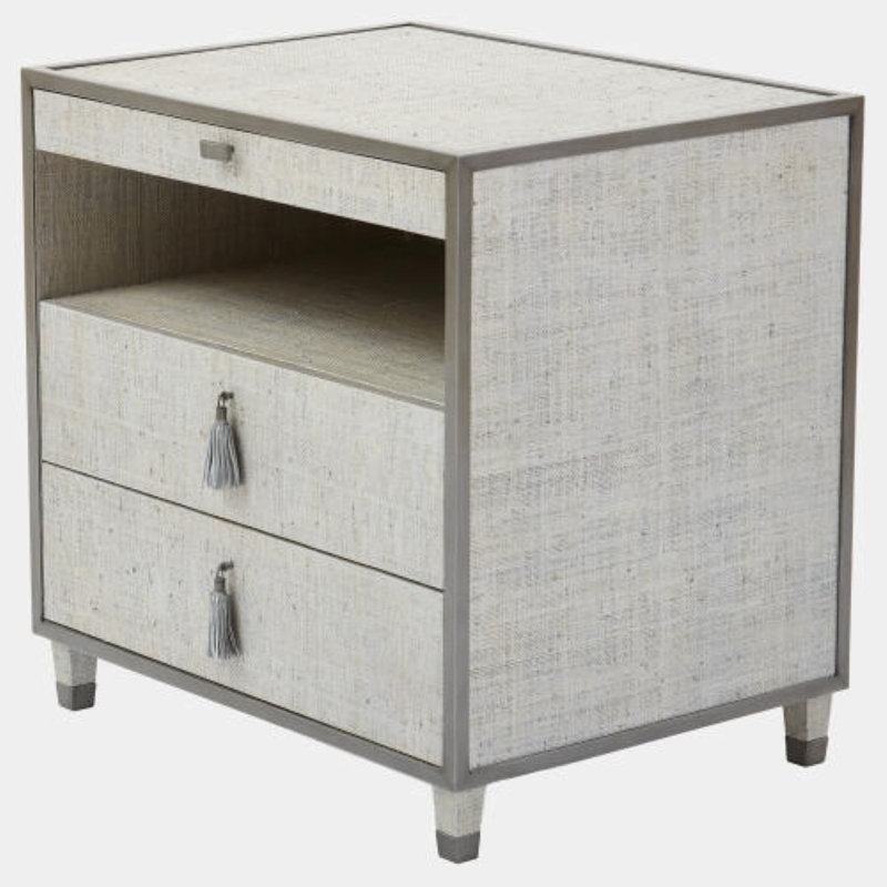 Glass 3 - Drawer Nightstand