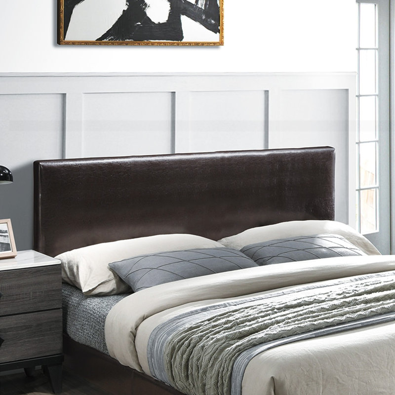 Cadre de lit tapissier Modern, Brun, Grand