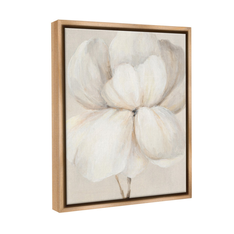 «White Flower Blossom Floater Frame» par Patricia Pinto sur, Brun, H 31 po x l 25 po