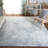 Glamour 151 Hand Tufted Wool/Cotton/Viscose Floral Rug in Blue/Ivory-1492669478