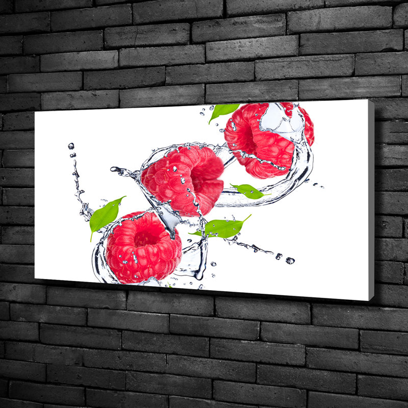 Raspberry And Water - Wrapped Canvas Print
