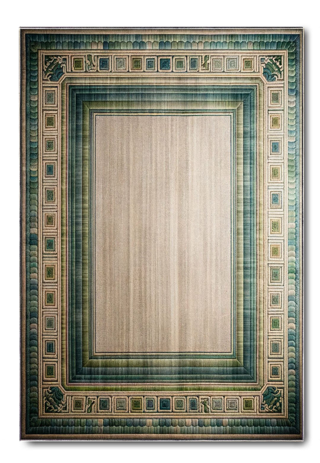 Rugpera Guros Green Southwestern Digital Print High Quality Cotton