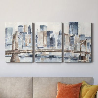 " Blue Hour II " 3 - Pieces