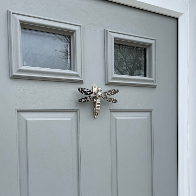 Nicole Dragonfly Door Knocker, Nickel