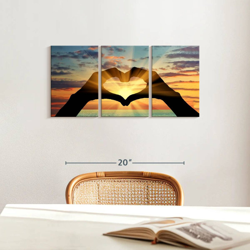 Love 3 pièces, H 26 po x l 12 po x P 1 po