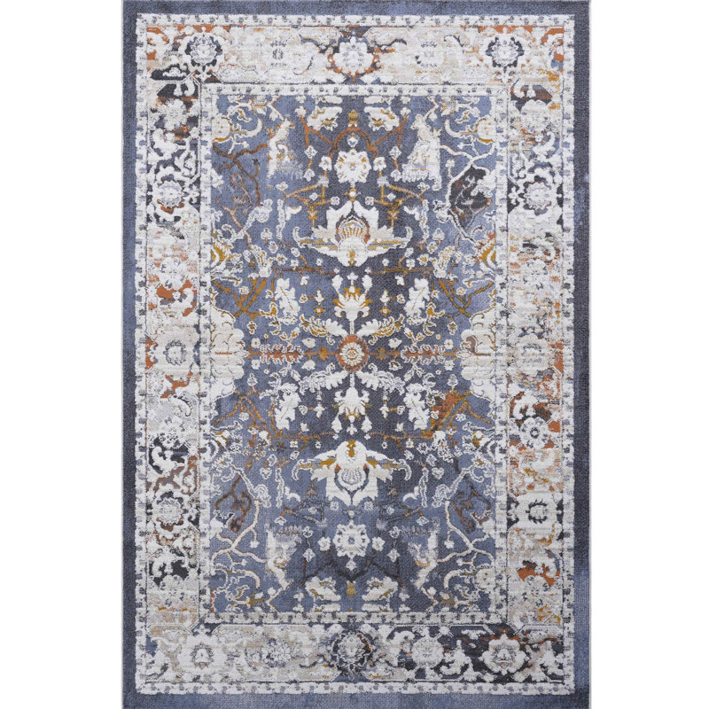 Stain Blue 5x7 Area Rug - Non-shedding, Suits Bedroom, Living Room, Dining Decor Soft And Luxurious, For Room