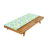Erich Patio Acacia Wood Chaise Lounge With Adjustable Backrest & Triple-Fold Cushion