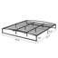 Structure de lit robuste à profil bas - plateforme en métal de taille simple, support en lattes d'acier de 10 po, conception en arc, sans bruit, rangement sous le lit, assemblage facile, aucun sommier tapissier requis - 10 po, noir-897688993-897689020-897689022