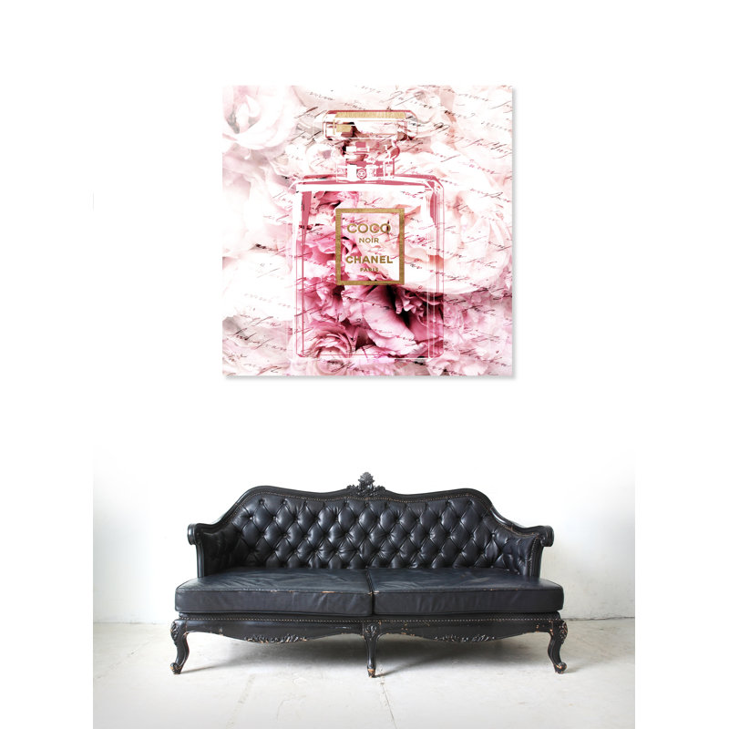 Parfum romantique français - Impression sur toile, 30" H x 30" W, Toile enveloppée