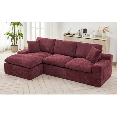 Canapé modulaire Cloud rembourré 107,9 "avec coussin double couche et poches latérales