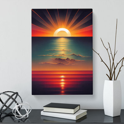 Moxie Sunset Airbrush - Wrapped Canvas