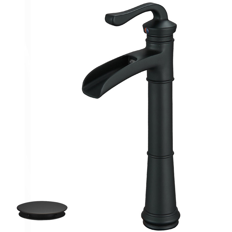 Vessel Sink Faucet Single-handle Bathroom Faucet with Drain Assembly, Matte Black