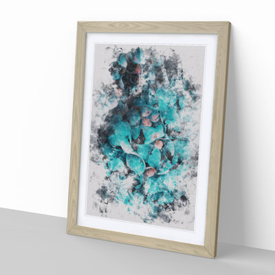 Teal Blue Hydrangeas - Picture Frame Painting