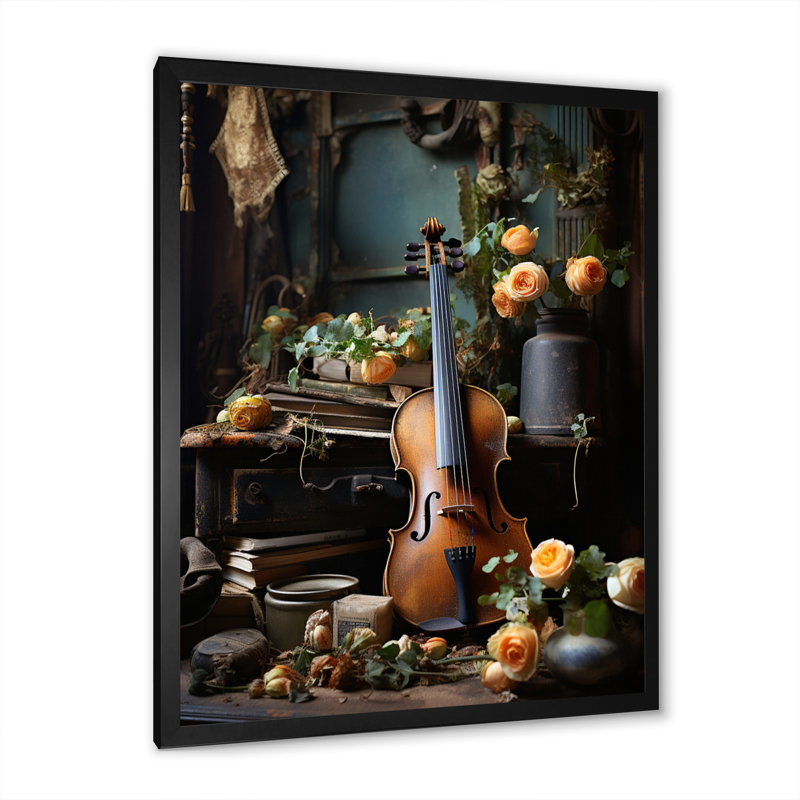 Xyleena Music Bluegrass Jam Earthy I, Cadre photo noir, H 20 po x l 12 po x P 1 po