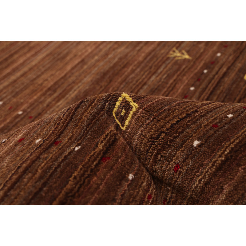 Kashkuli Gabbeh Brown Rug 5'0" x 7'10"