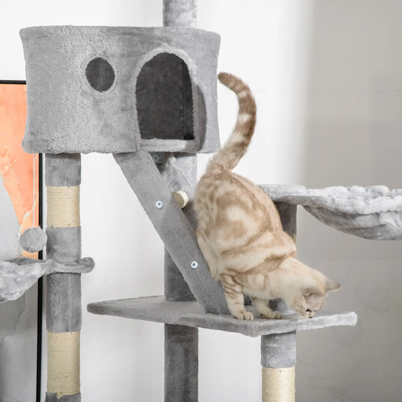 Height Adjustable Cat Tree with Condo